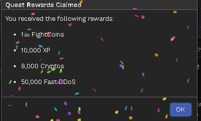 Segunda misión diaria completada en Clickfight